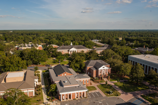 Aerial view of MGA's Cochran Campus.